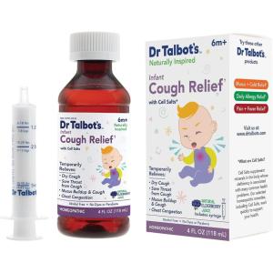 imageDr Talbots Infant Daily Allergy Relief Liquid Medicine Naturally Inspired for Babies Includes Syringe Grape Juice Flavor Purple 4 Fl OzInfant Cough Relief