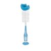 imageDr Talbots Bottle and Nipple Brush Soft Nylon Bristles Sponge Top Handle with Suction Base 2 Pack BlueBlue