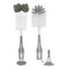 imageDr Talbots Bottle and Nipple Brush Soft Nylon Bristles Sponge Top Handle with Suction Base 2 Pack BlueGray
