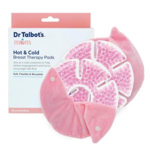 imageDr Talbots Mom Hot and Cold Breast Therapy Pads  2 Count  Reusable Gel Packs with Covers for Engorgement Relief ampamp Milk Flow Support