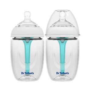 imageDr Talbots AntiColic Bottles  9 oz 2Pack  Baby Bottles for Newborn Babies 0 Months  Self Sterilizing Newborn Bottles with Slow Flow Soft Flex Nipple and Advanced Venting System1 Count Pack of 2