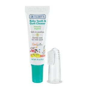 imageDr Talbots Baby Toothpaste Naturally Inspired with Citroganix and Silicone Finger Gum Massager Vanilla Milk FlavorGum Massager