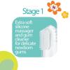 imageDr Talbots Oral Care Set with Stand 4Stage System with 1 Silicone Finger Massager 2 Massaging Brushes 1 Soft Nylon Bristle Toddler Toothbrush 0 Months Blue ampamp Aqua