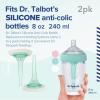 imageDr Talbots Silicone AntiColic Bottle Replacement Nipples  Anti Colic Baby Bottle  Feeding Supplies for Newborn  2Pack Slow Flow Soft Flex Replacement Nipples  0 Months8oz AntiColic Replacement Valves Pack of 2