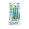 imageDr Talbots Oral Care Set with Stand 4Stage System with 1 Silicone Finger Massager 2 Massaging Brushes 1 Soft Nylon Bristle Toddler Toothbrush 0 Months Blue ampamp Aqua