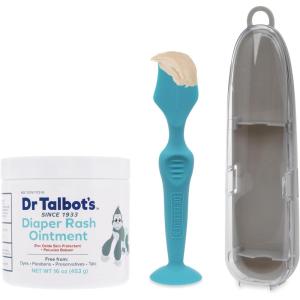 imageBundle of Dr Talbots Baby Diaper Rash Ointment Zinc Oxide Skin Protectant with Balsam No Dyes Parabens or Preservatives Gentle Formula16 oz  Dr Talbots Diaper Cream Brush  Full Size