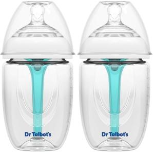 imageDr Talbots AntiColic Bottles  9 oz  Baby Bottles for Newborn Babies 0 Months  Self Sterilizing Newborn Bottles with Slow Flow Soft Flex Nipple and Advanced Venting System Pack of 21 Count Pack of 2
