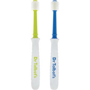 imageDr Talbots Toddler 360 Toothbrush  Soft Bristles Gently Clean Teeth ampamp Massage Gums  EasyGrip Handle for Kids  Encourages Good Oral Hygiene ampamp Fun Brushing Habits BlueGreen