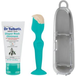 imageTrial Size Bundle of Dr Talbots Diaper Cream Brush for Babies and Dr Talbots Baby Diaper Rash Ointment Zinc Oxide Skin Protectant  Gentle Formula Treats ampamp Prevents Rash Made in USA 1 oz