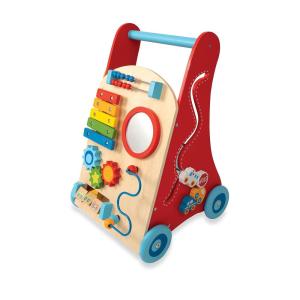 imageNuby Wooden Baby Walker with Interactive Features for Early Development Promotes Walking Motor Skills and Creativity