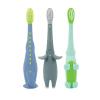 imageDr Talbots Toddler Training Toothbrush 3Pack Soft Bristles Gentle on Teeth ampamp Gums EasyGrip Handle for Little Hands Fun Animal Designs Encourage Good Oral Hygiene Habits AlligatorDinoElephant